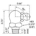 Lumax 1/4"-28 Taper Thread - 90º