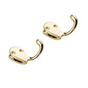National Hardware Double Clothes Hook - Brass