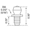 Lumax 3/16" Hole Straight Grease Fitting - 10 Pk
