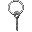 National Hardware Zinc Plated Hitching Ring W/screw Eye - 5/16" X 3-1/4"