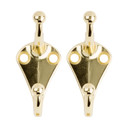 National Hardware Brass Coat/hat Hook - 2 pk
