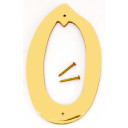 Hy-Ko Solid Brass House Number Sign - 4"