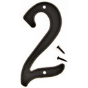 Hy-Ko Black 3-D Plastic House Number Sign - 4"