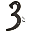 Hy-Ko Black 3-D Plastic House Number Sign - 4"