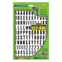 Hy-Ko Vinyl Self-Stick Letters & Numbers Assortment - 1" - Black/White