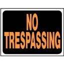 Hy-Ko No Trespassing Plastic Sign - 9" X 12"