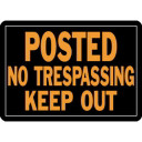Hy-Ko Posted No Trespassing Keep Out Aluminum Sign - 10" X 14"