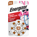 Energizer Turn & Lock Size 312 Hearing Aid Batteries - 1.4V