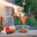 Weston Stainless Steel Cone Strainer & Pestle Set