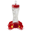 Audubon Clear Glass Swirl Optic Hummingbird Bird Feeder - 8 Oz