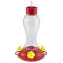 Audubon Clear Shaped Bottle Plastic Hummingbird Feeder - 18 Oz