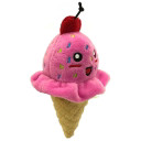 Petsport Tiny Tots Foodies Ice Cream Strawberry Dog Toy - 5" X 3"