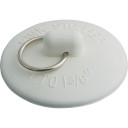 Master Plumber White Rubber Sink Stopper With Metal Ring - 1-3/8"