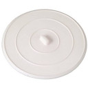 Master Plumber Rubber Flat Suction Sink Stopper White - 4-1/2"