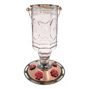 More Birds Amethyst Jewel Hummingbird Feeder with Vintage Glass Bottle - 20 oz