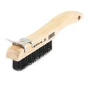 Forney Carbon 10-1/4" Scratch Brush With Scraper - 4 X 16 Rows
