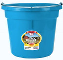 Miller Manufacturing Little Giant Flat Back Polyethylene Plastic Bucket - 20 qt - Teal