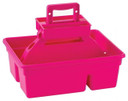 Little Giant Plastic Duratote Stool And Tote Box - Hot Pink