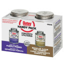 Oatey PVC Regular Clear Cement and Purple Primer Handy Pack - 4 oz