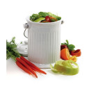 Norpro White Ceramic Counter Top Compost Keeper - 1 Gal