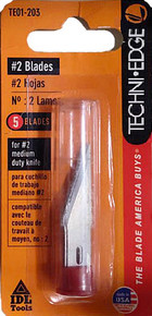 Techni-edge Hobby Blade Assortment For #1 Series Handles - 5 Pk