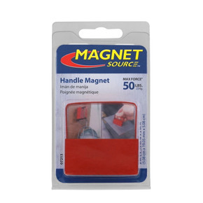 Magnet Source Ceramic Block Handle Magnet - Red Magnet Source Ceramic Block Handle Magnet - Red