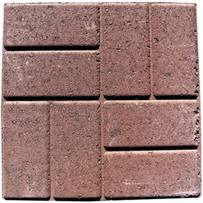 Willamette Graystone Red Brick Pattern Stepping Stone 16 Inch