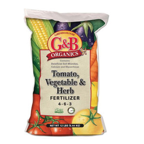 G&B Organics Tomato, Vegetable & Herb Fertilizer 4-6-3 - 12 Lb
