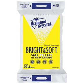 Diamond Crystal Bright & Soft Water Softener Salt Pellets - 50 Lb