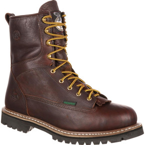 Georgia Men's Waterproof Lace-to-toe Work Boots - Chocolate