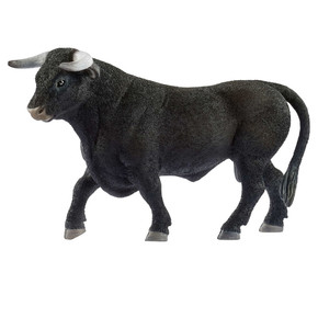 Schleich Black Bull Toy - 5-5/8" X 1-7/8" X 3-1/2"