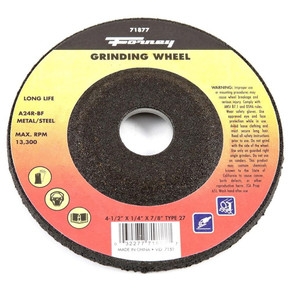 Forney Type 27 General Repair Grinding Wheel - 4-1/2"