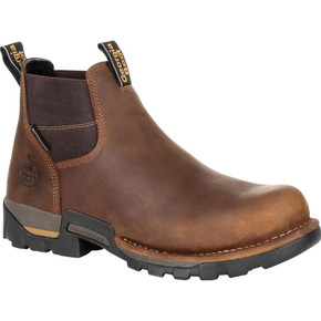 Georgia Boot Men's Eagle One Waterproof Chelsea Work Boots - Brown