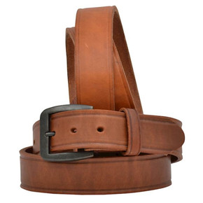 3D Men's Tan Harness Creased Edge Leather Belt 3D Men's Tan Harness Creased Edge Leather Belt