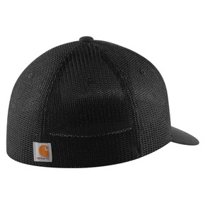 Carhartt Men's Rugged Flex Fitted Canvas Mesh-Back Logo Graphic Cap