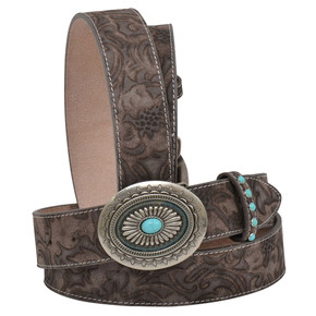 Angel Ranch Women's Brown Fashion Leather Belt