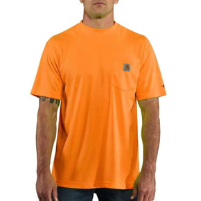 Carhartt Men's Brite Orange Force Color Enhanced Short Sleeve T-Shirt