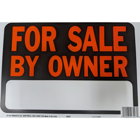 Hy-Ko For Sale By Owner Plastic Sign - 9" X 12"