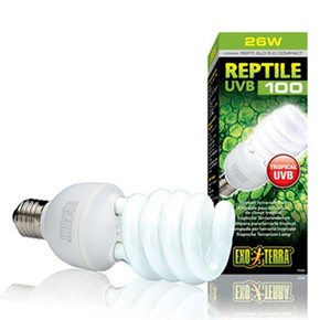 Exo Terra Reptile Uvb 100 Tropical Terrarium Bulb - 26 W