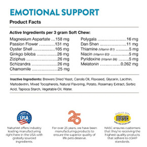 Naturvet Emotional Support Calming Aid for Dog - 120 ct