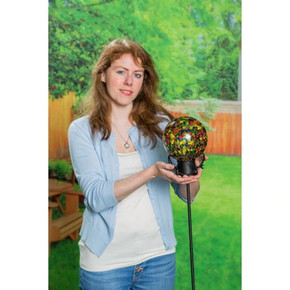 Evergreen Enterprises Art Glass Gazing Ball - Orange Speckle