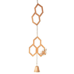 Ganz Copper Patina Honeycomb & Bee Rain Chain - 61-1/2"
