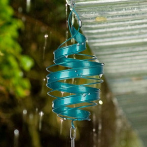 Regal Blue Swirl Rain Chain - 110"