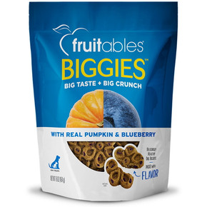 Fruitables Biggies Pumpkin & Blueberry Flavored Dog Biscuits - 16 Oz