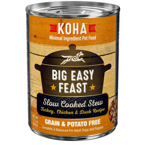 Koha Big Easy Feast Slow Cooked Stew Turkey, Chicken, & Duck for Dogs - 12.7 oz