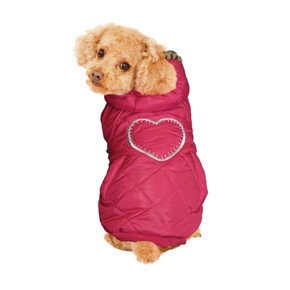 Fashion Pet Girly Puffer Coat - Pink - Small