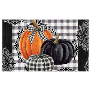 Evergreen Enterprises Pumpkin Check Embossed Floor Mat - 30"