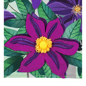 Evergreen Enterprises Home Clematis Mailbox Garden Linen Flag - 12-1/2" X 18"