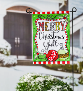 Evergreen Enterprises Merry Christmas Y'all Garden Applique Flag