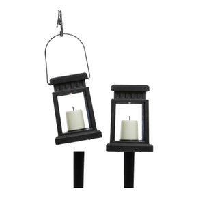 Alpine Solar Lantern Pathway Light Stake - Black